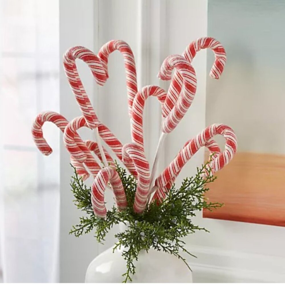 New Set of 4 Candy Cane Picks by Valerie